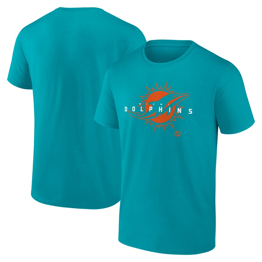 Men's Miami Dolphins Fanatics Aqua Big & Tall Coordinate T-Shirt