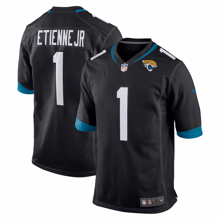 Men's Jacksonville Jaguars Travis Etienne Nike Black Alternate Game Jersey