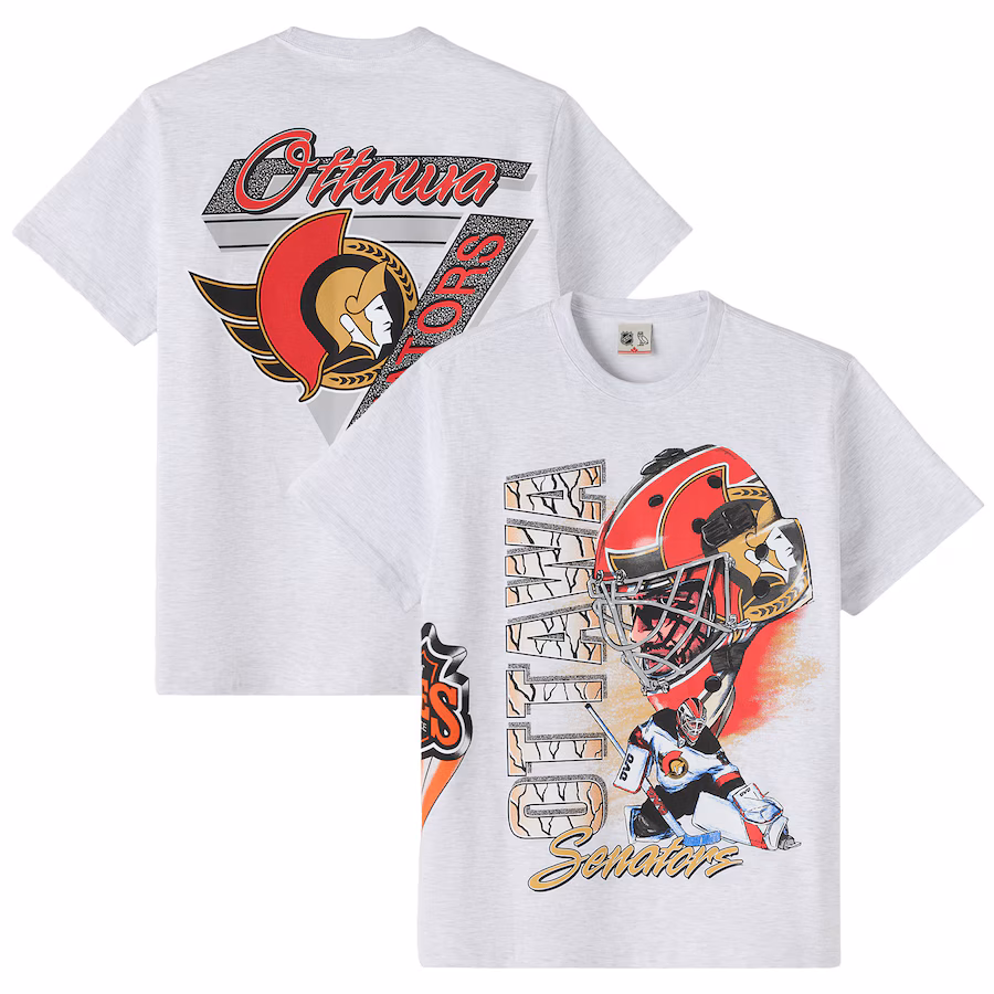 Men's Ottawa Senators OVO x NHL Heather Gray Retro T-Shirt