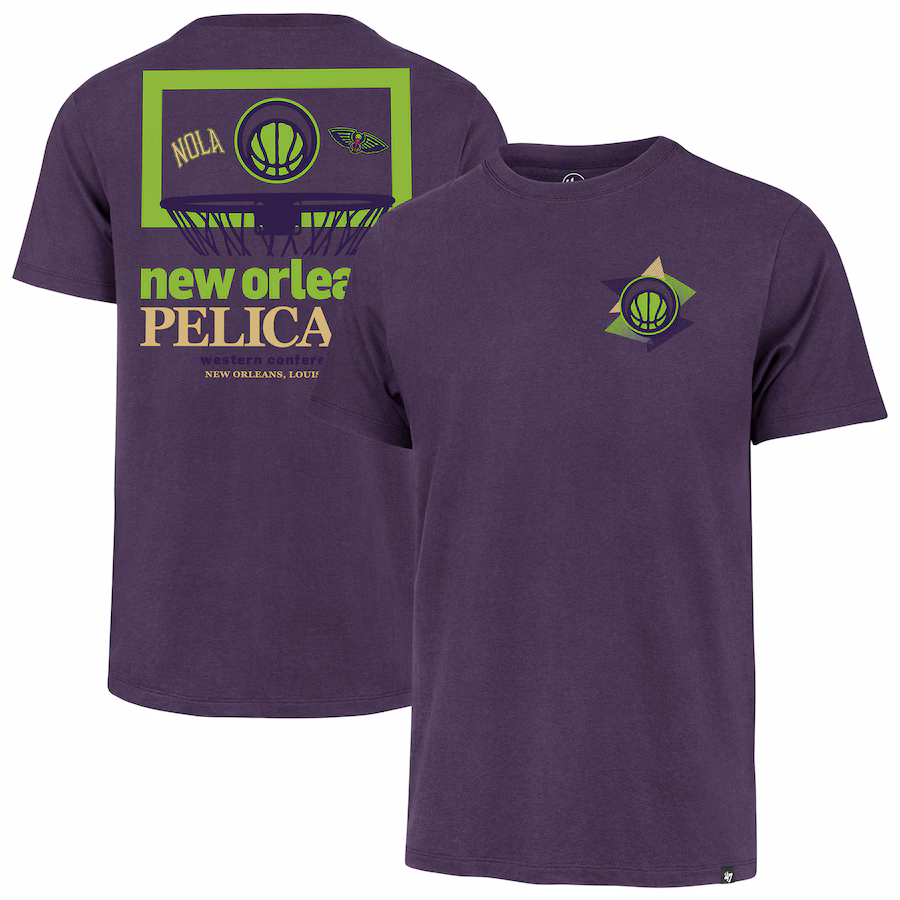 Men's New Orleans Pelicans  '47 Purple City Edition Backboard T-Shirt