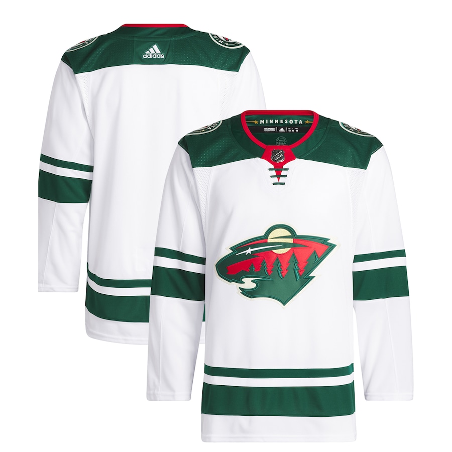 Men's Minnesota Wild adidas White Away Primegreen Authentic Jersey