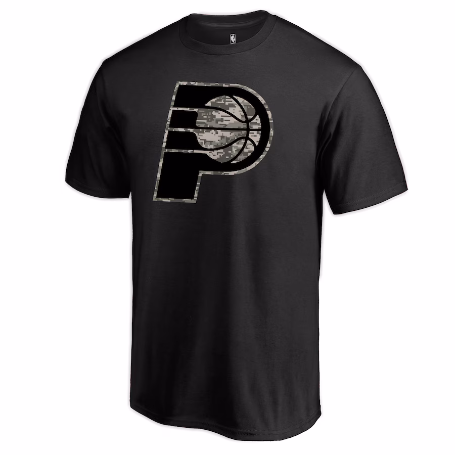 Men's Indiana Pacers Black Cloak Camo T-Shirt