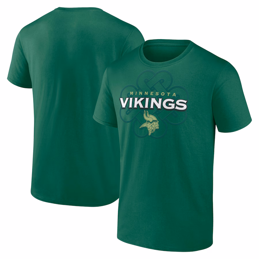 Men's Minnesota Vikings Fanatics Kelly Green Celtic Luck T-Shirt