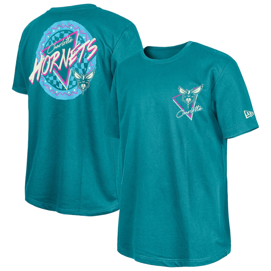 Charlotte Hornets  New Era Teal Glow-in-the-Dark T-Shirt