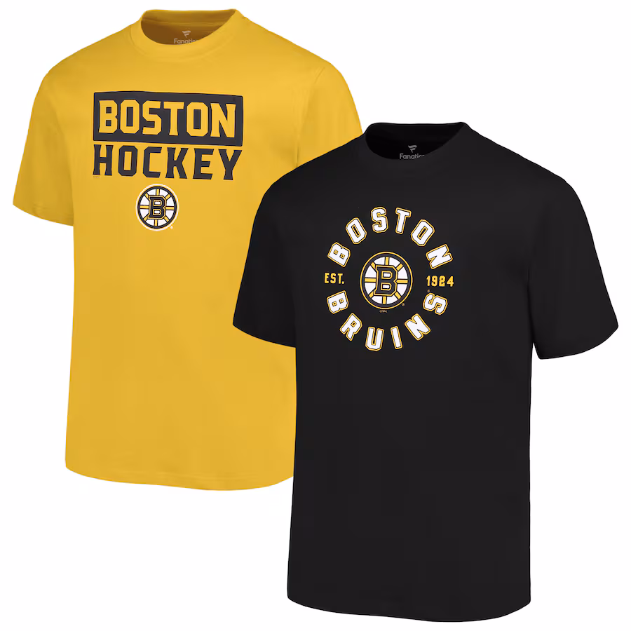 Men's Boston Bruins Fanatics Big & Tall 2-Pack T-Shirt Set