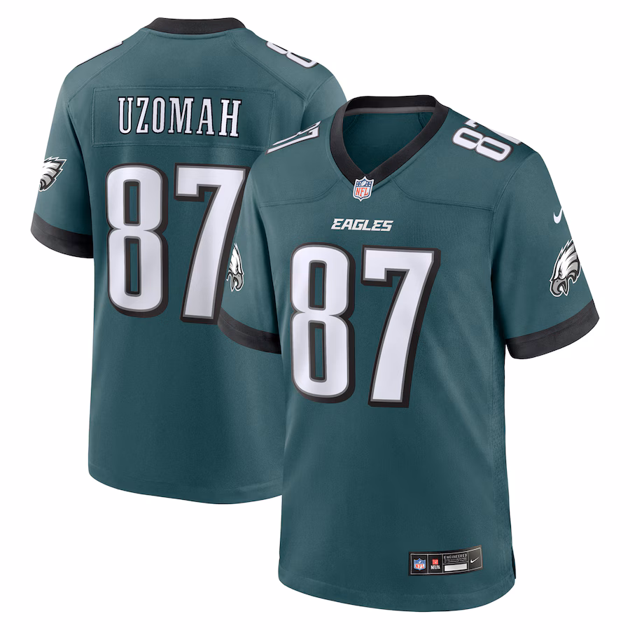 Men's Philadelphia Eagles C.J. Uzomah Nike Midnight Green Team Game Jersey