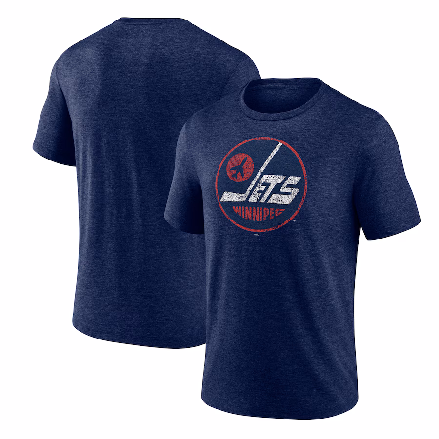 Men's Winnipeg Jets Navy Wheelhouse Tri-Blend T-Shirt
