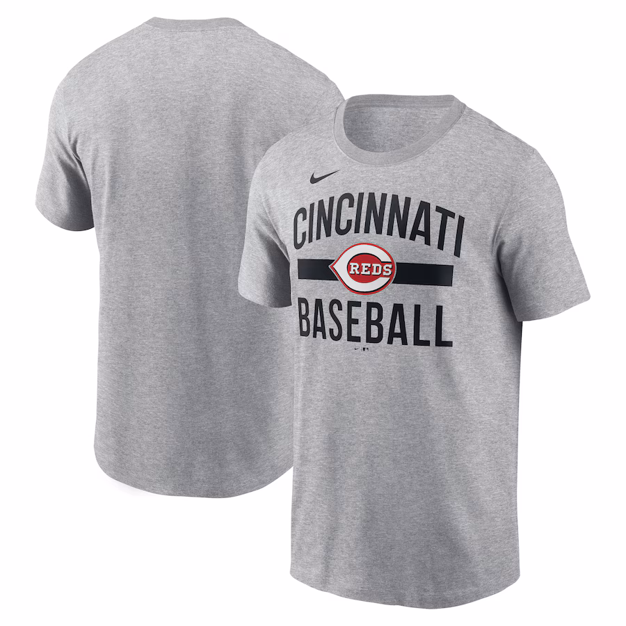 Men's Cincinnati Reds Nike Heather Gray Arched T-Shirt