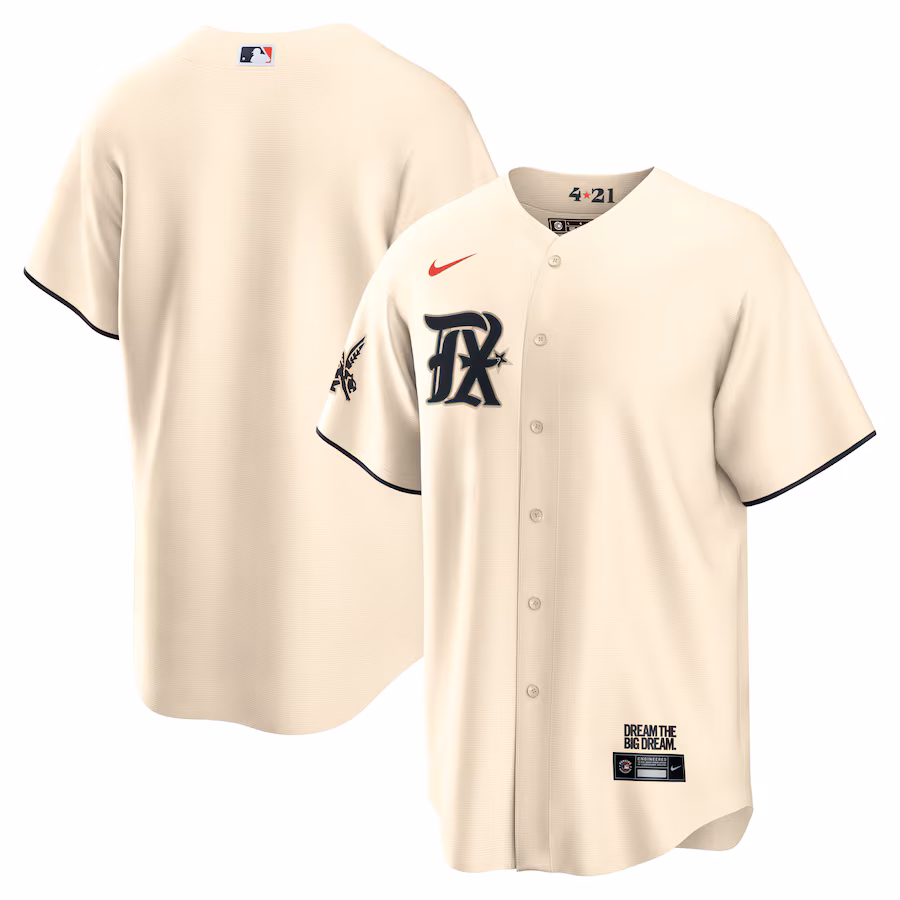 Men's Texas Rangers Nike Cream City Connect Replica Jersey