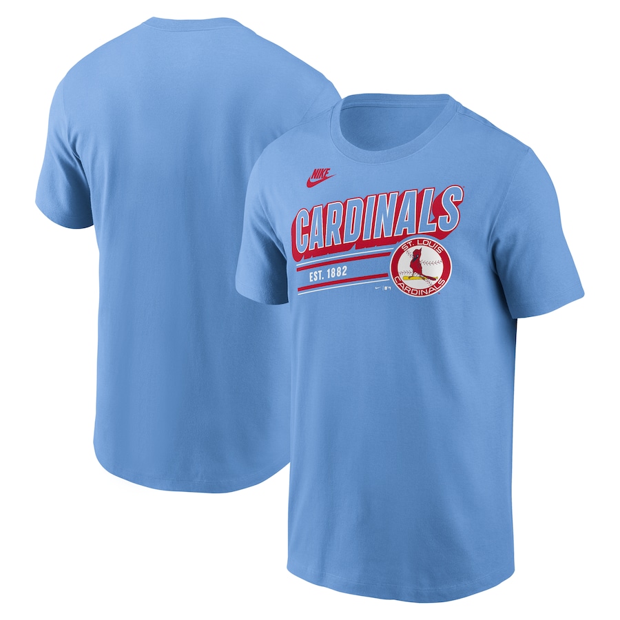 Men's St. Louis Cardinals Nike Light Blue Cooperstown Collection Retro T-Shirt