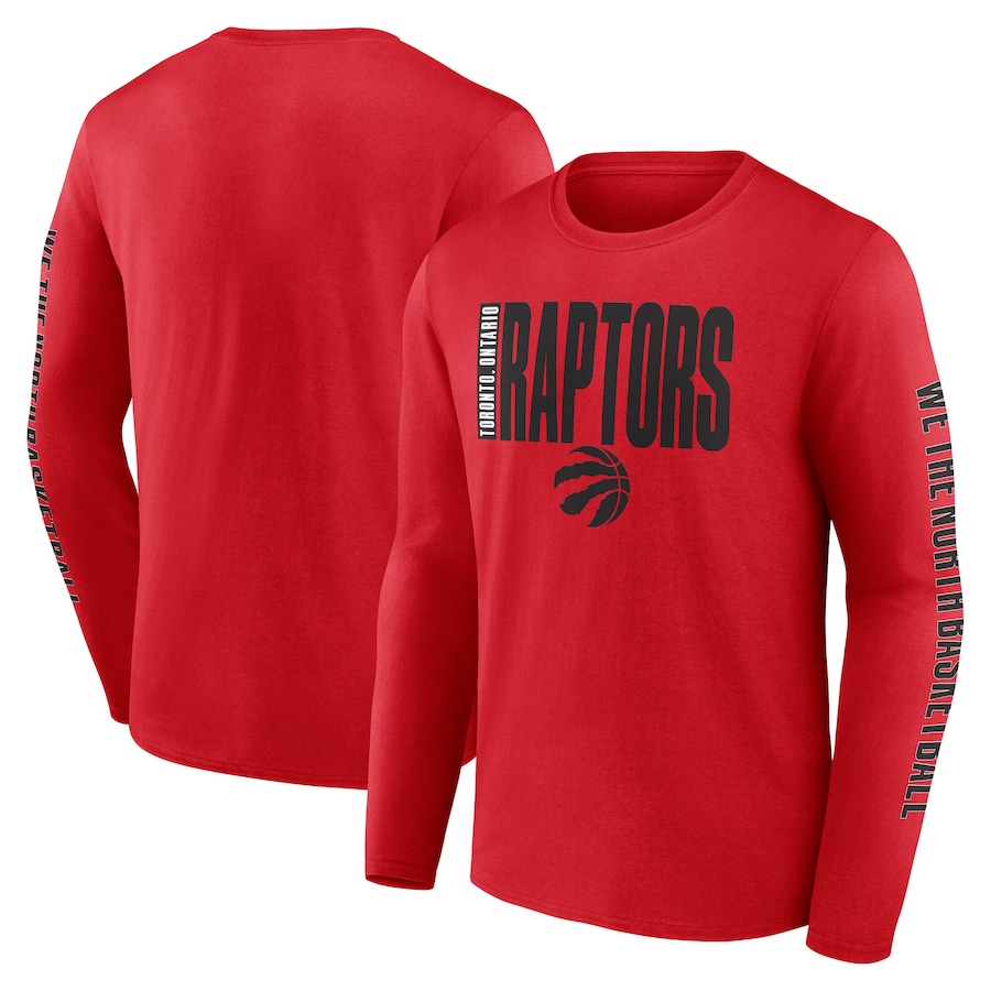 Men's Toronto Raptors Red Vision Long Sleeve T-Shirt