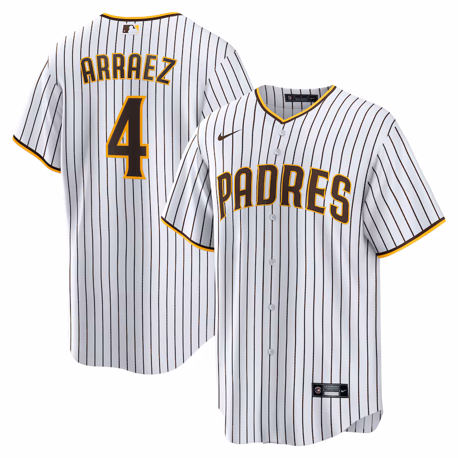 Men's San Diego Padres Luis Arraez Nike White Home Replica Jersey