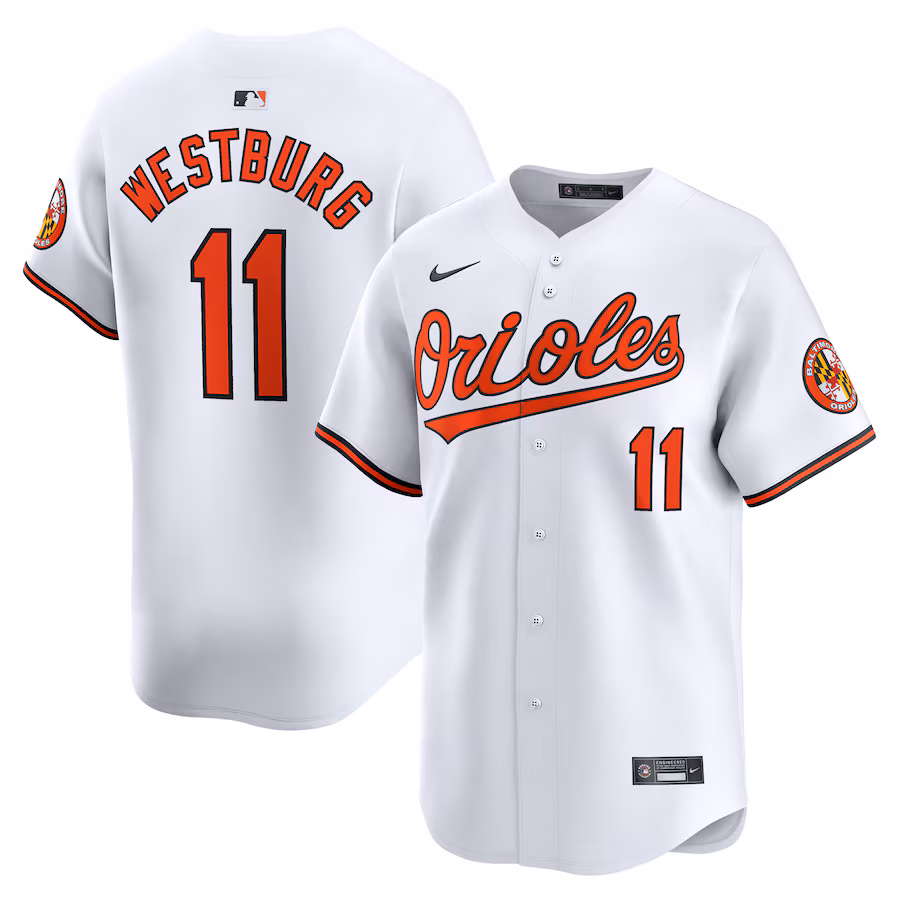 Men's Baltimore Orioles Jordan Westburg Nike White Home Limited Player Jersey