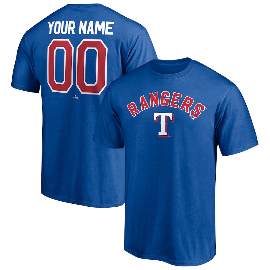 Men's Texas Rangers Royal Personalized Team Winning Streak Name & Number T-Shirt