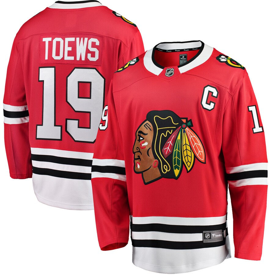 Youth Chicago Blackhawks Jonathan Toews Fanatics Branded Red Home Breakaway Player Jersey