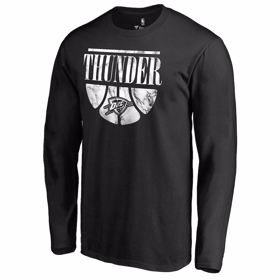 Men's Oklahoma City Thunder Black Buckets Long Sleeve T-Shirt