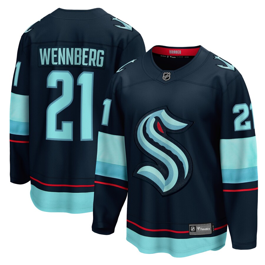 Men's Seattle Kraken Alexander Wennberg Fanatics Branded Navy Home Breakaway Player Jersey