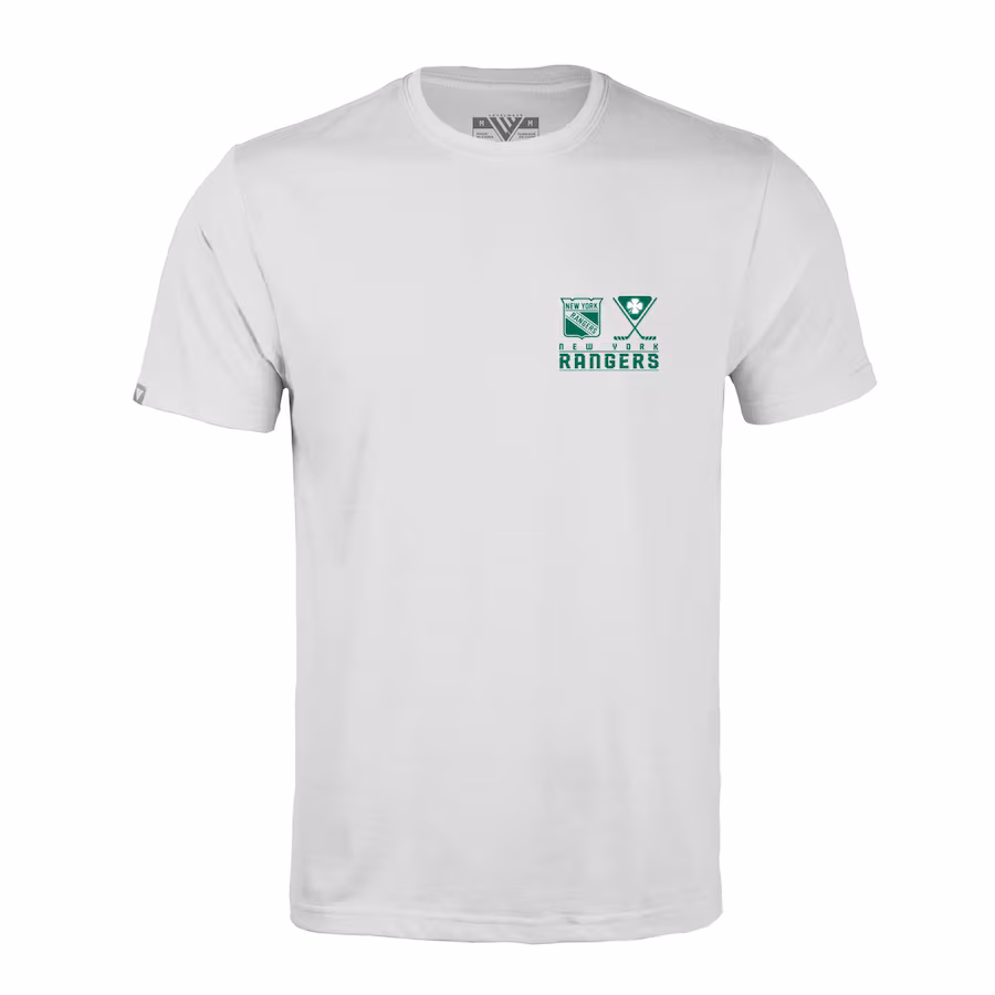 Men's New York Rangers Levelwear White St. Patrick's Day Richmond T-Shirt