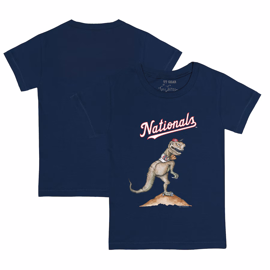 Youth Washington Nationals Tiny Turnip Navy TT Rex T-Shirt