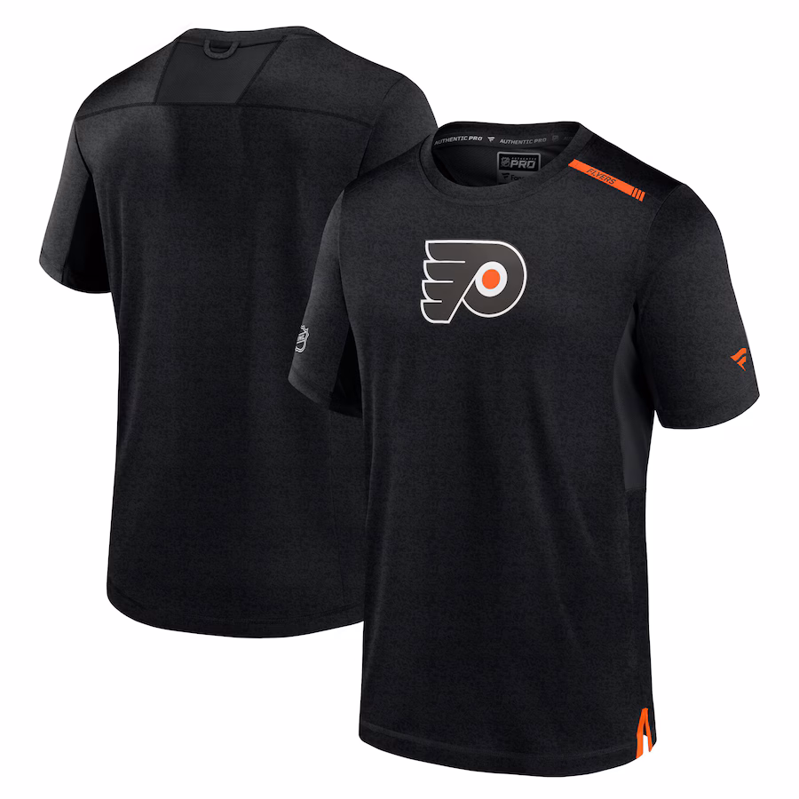 Men's Philadelphia Flyers Fanatics Black Authentic Pro Performance T-Shirt