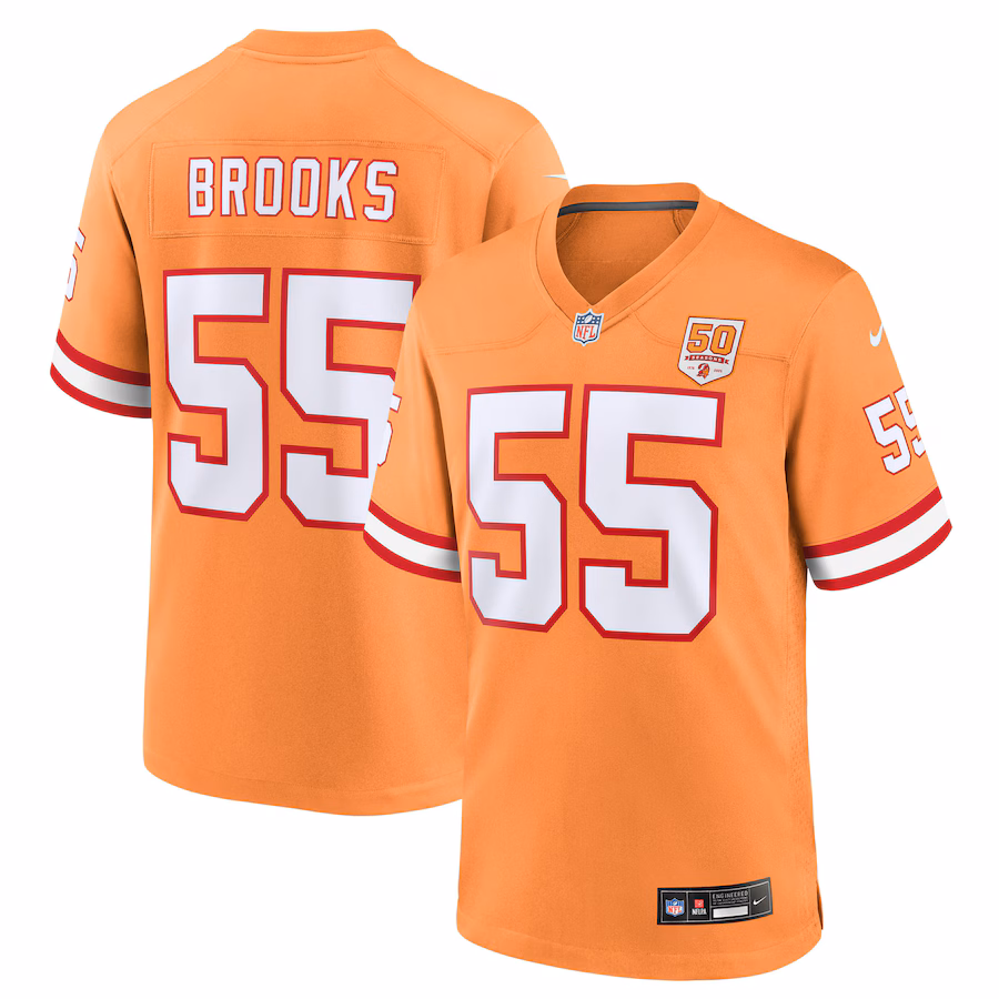Men's Tampa Bay Buccaneers Derrick Brooks Nike Creamsicle 50th Season Game Jersey