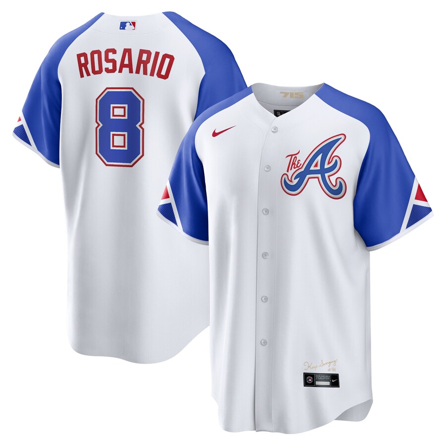 Men's Atlanta Braves Eddie Rosario Nike White City Connect Replica Player Jersey