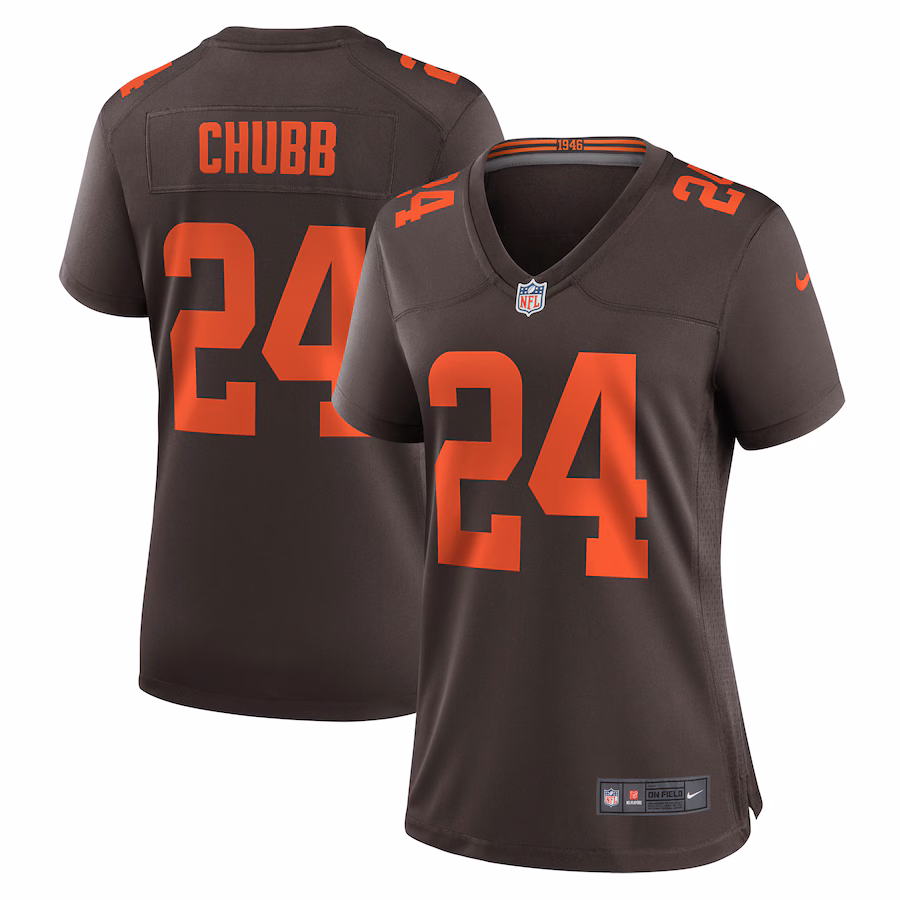 Women's Cleveland Browns Nick Chubb Nike Brown Alternate Game Jersey