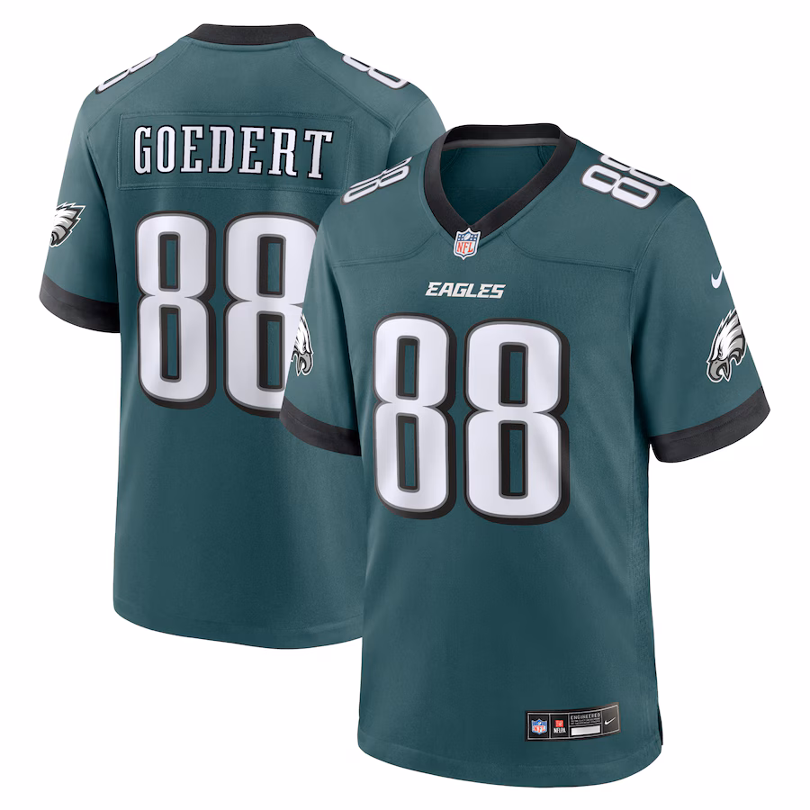 Men's Philadelphia Eagles Dallas Goedert Nike Midnight Green Team Game Jersey