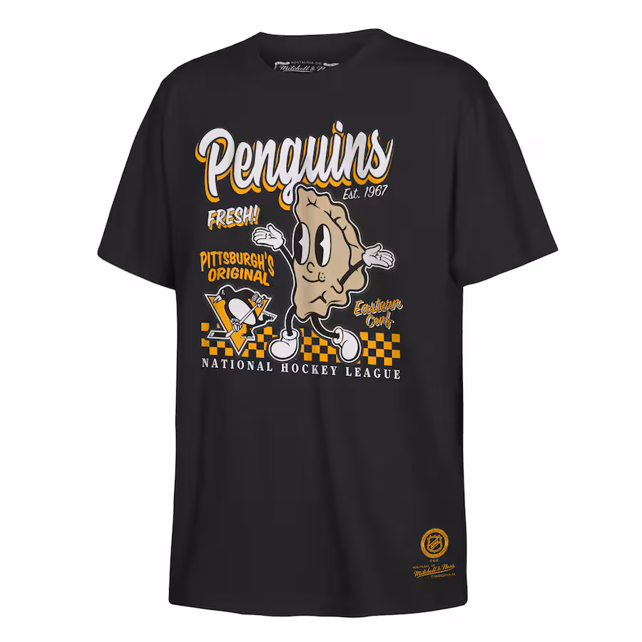 Youth Pittsburgh Penguins Mitchell & Ness Black Concession Stand T-Shirt