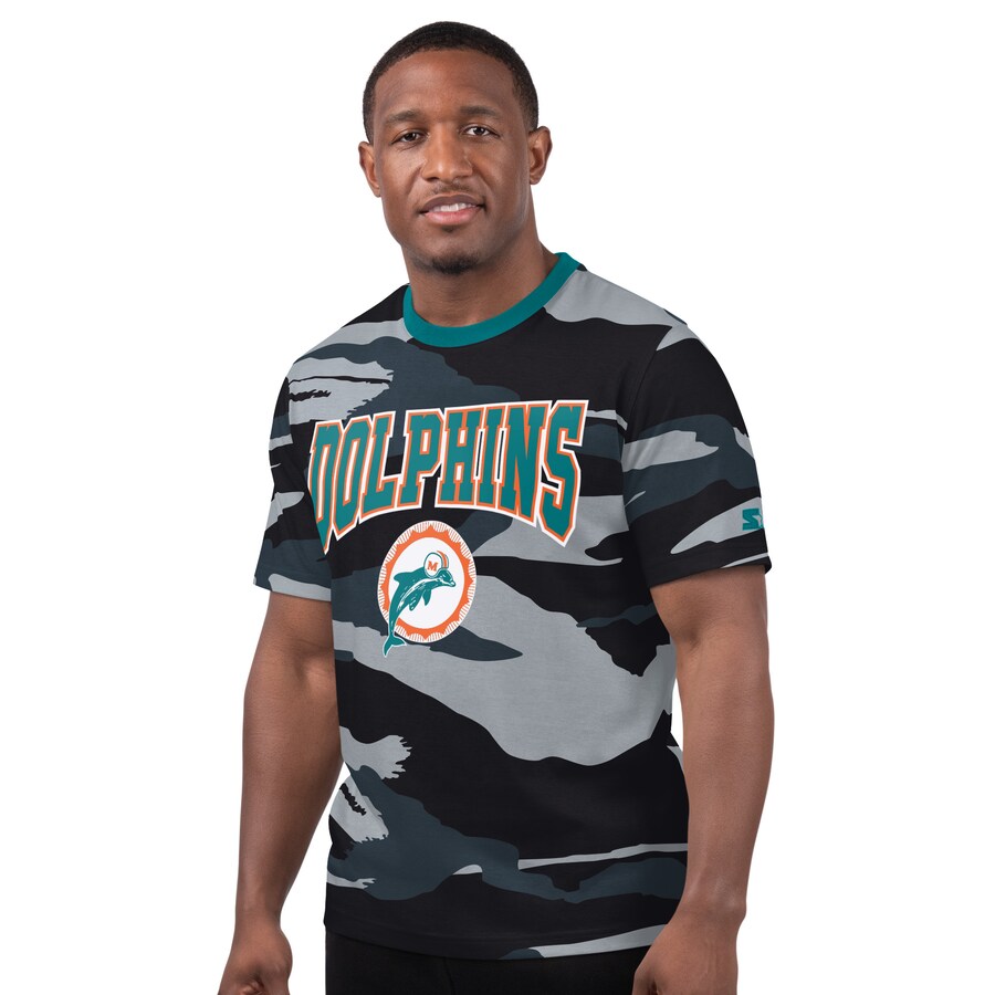 Men's Miami Dolphins Starter Camo/Gray Thursday Night Gridiron Classics Vintage Logo T-Shirt