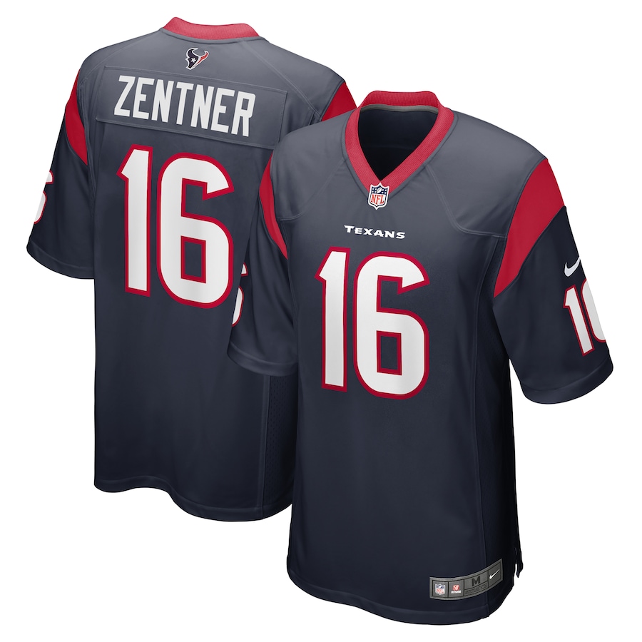 Men's Houston Texans Ty Zentner Nike  Navy Team Game Jersey