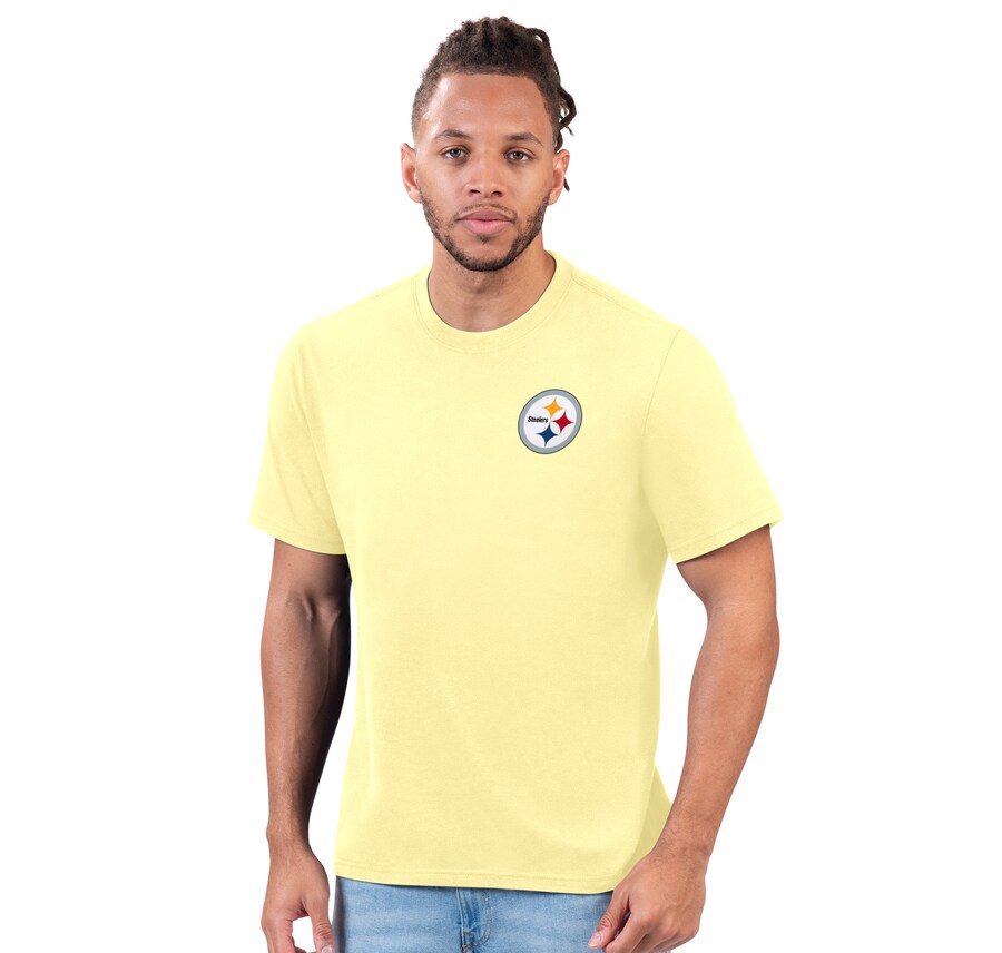 Men's Pittsburgh Steelers Margaritaville Yellow Wastin' Away T-Shirt