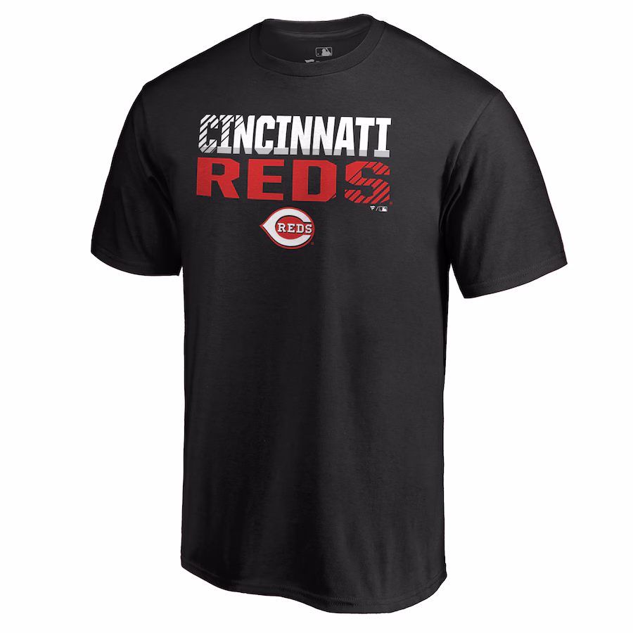 Men's Cincinnati Reds Black Fade Out T-Shirt