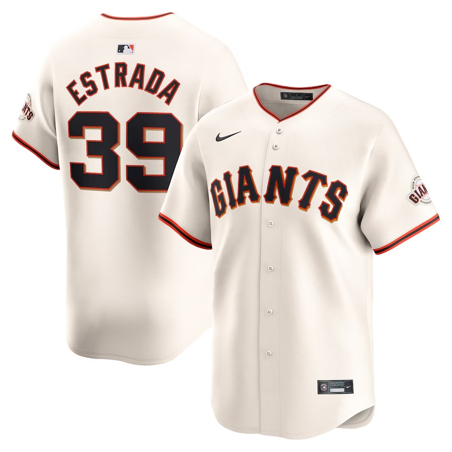 Men's San Francisco Giants Thairo Estrada Nike Cream Home Limited Player Jersey