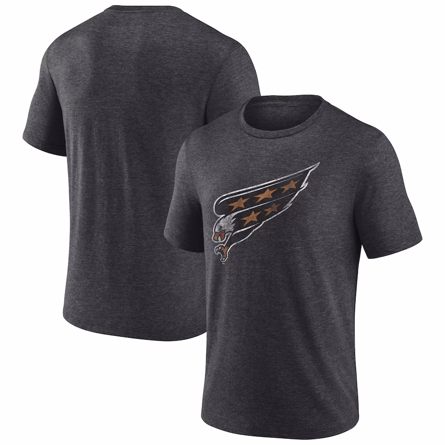 Men's Washington Capitals Charcoal Wraparound Tri-Blend T-Shirt