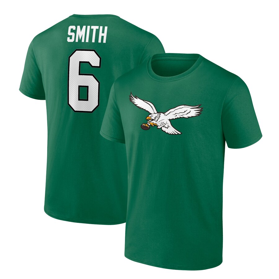 Men's Philadelphia Eagles DeVonta Smith Fanatics Kelly Green Alternate Icon Player Name & Number T-Shirt