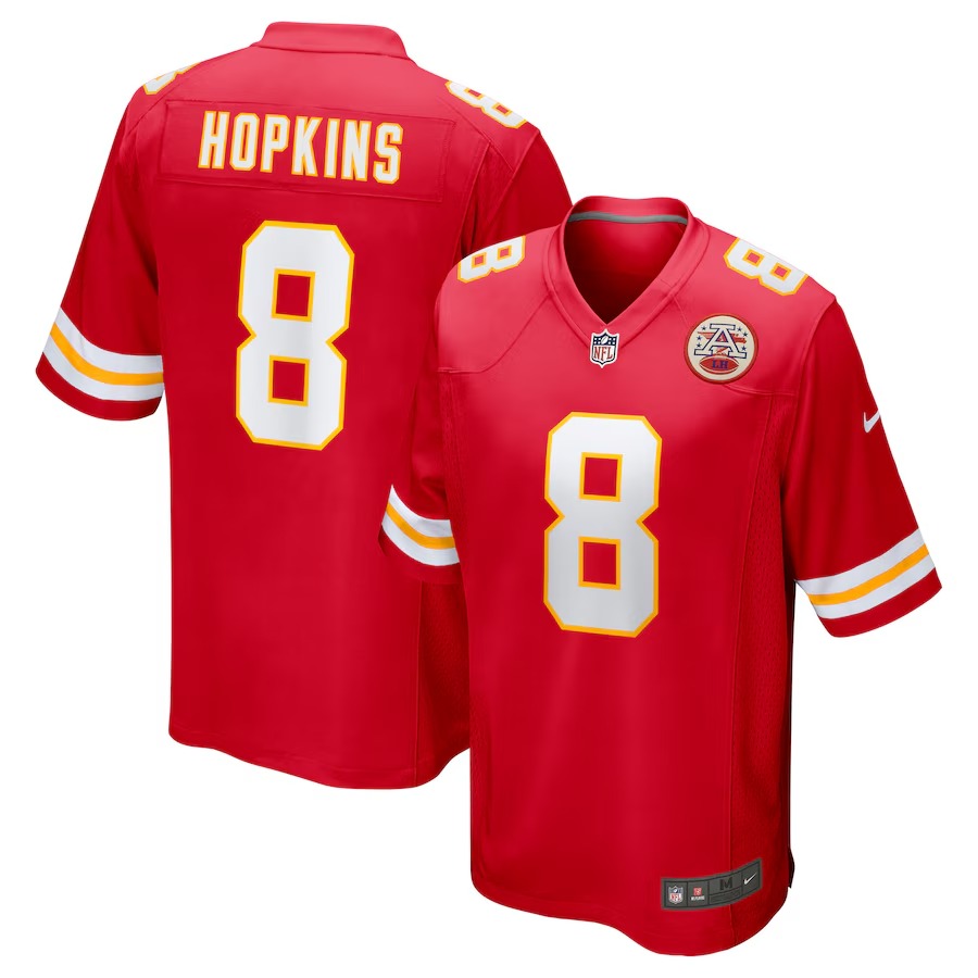 Men's Kansas City Chiefs DeAndre Hopkins Nike Red Player Game Jersey