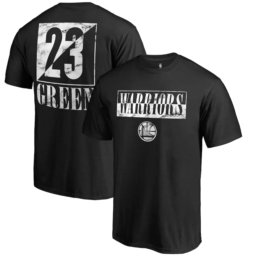 Men's Golden State Warriors Draymond Green Black Yin & Yang Name and Number T-Shirt