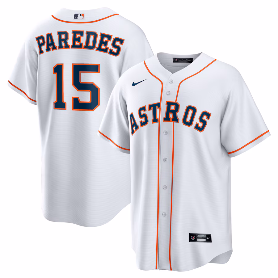 Men's Houston Astros Isaac Paredes Nike White Home Replica Jersey
