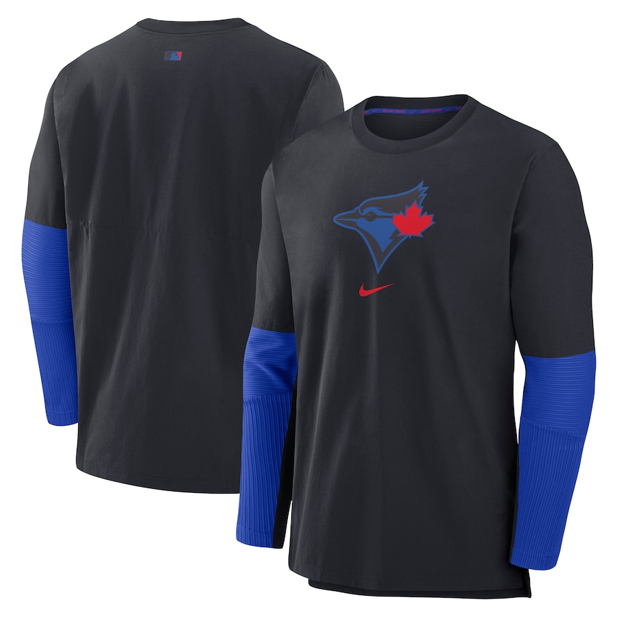 Men's Toronto Blue Jays Nike Navy Authentic Collection City Connect Lightweight Player Tri-Blend Performance Top