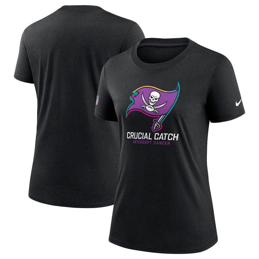 Women's Tampa Bay Buccaneers  Nike Black 2024 NFL Crucial Catch Tri-Blend T-Shirt