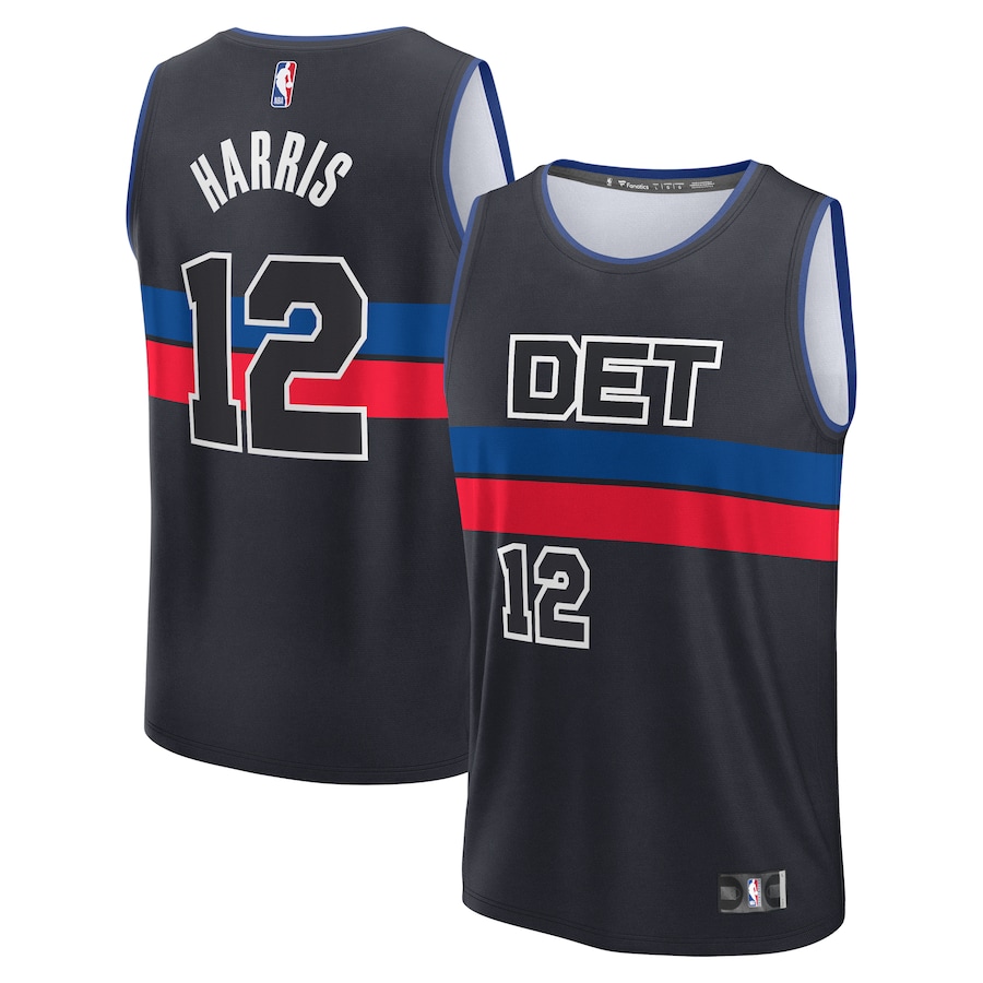 Youth Detroit Pistons Tobias Harris Fanatics Black Fast Break Player Jersey - Statement Edition