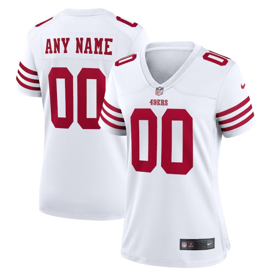 Women's San Francisco 49ers Nike White Game Custom Jersey