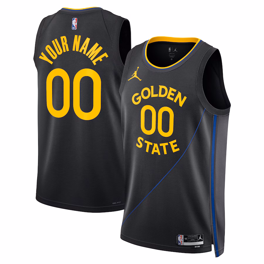 Unisex Golden State Warriors Jordan Brand Black 2024/25 Custom Swingman Jersey - Statement Edition