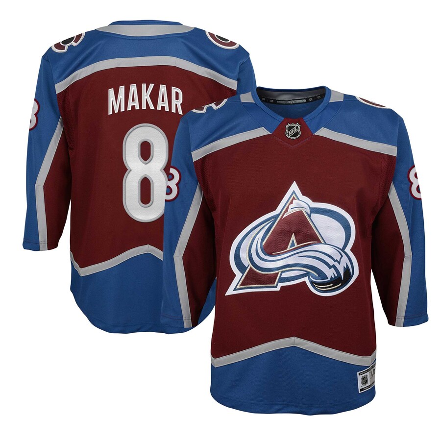 Youth Colorado Avalanche Cale Makar Burgundy Home Premier Player Jersey