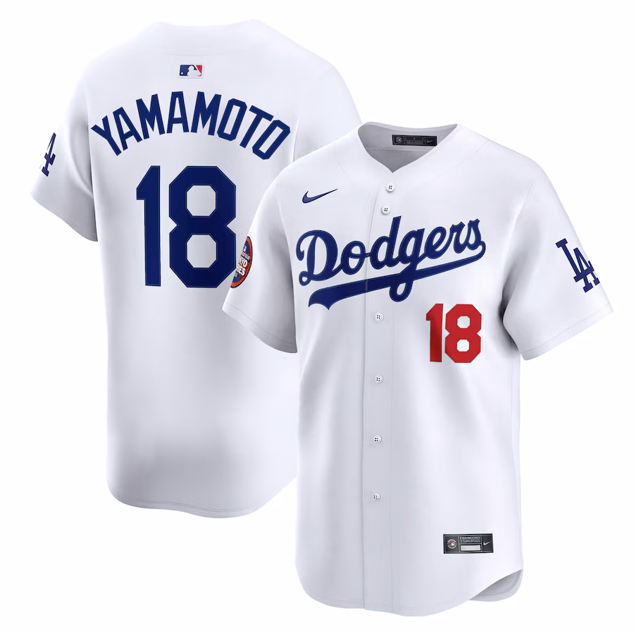 Men's Los Angeles Dodgers Yoshinobu Yamamoto Nike White 2025 MLB World Tour: Tokyo Series Home Limited Player Jersey