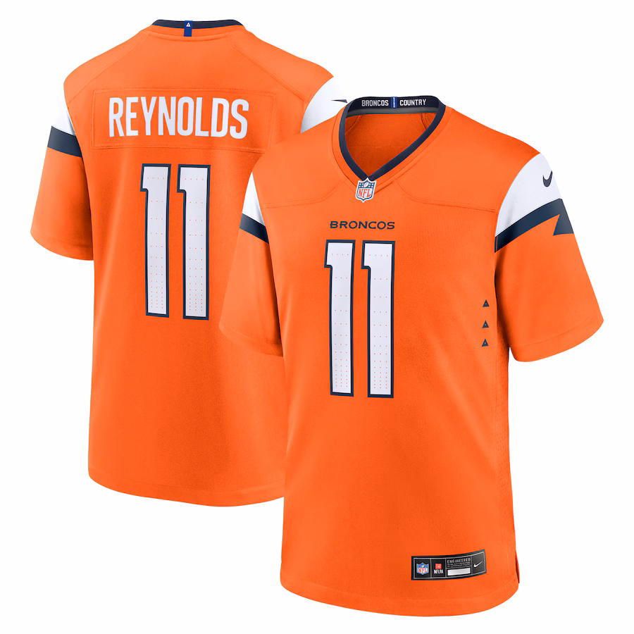 Men's Denver Broncos Josh Reynolds Nike  Orange Game Jersey