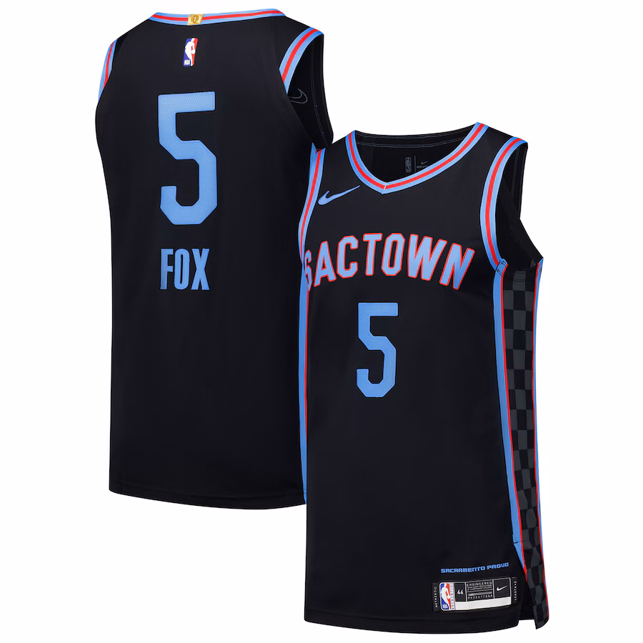 Men's Sacramento Kings De'Aaron Fox Nike Black Authentic Player Jersey - City Edition