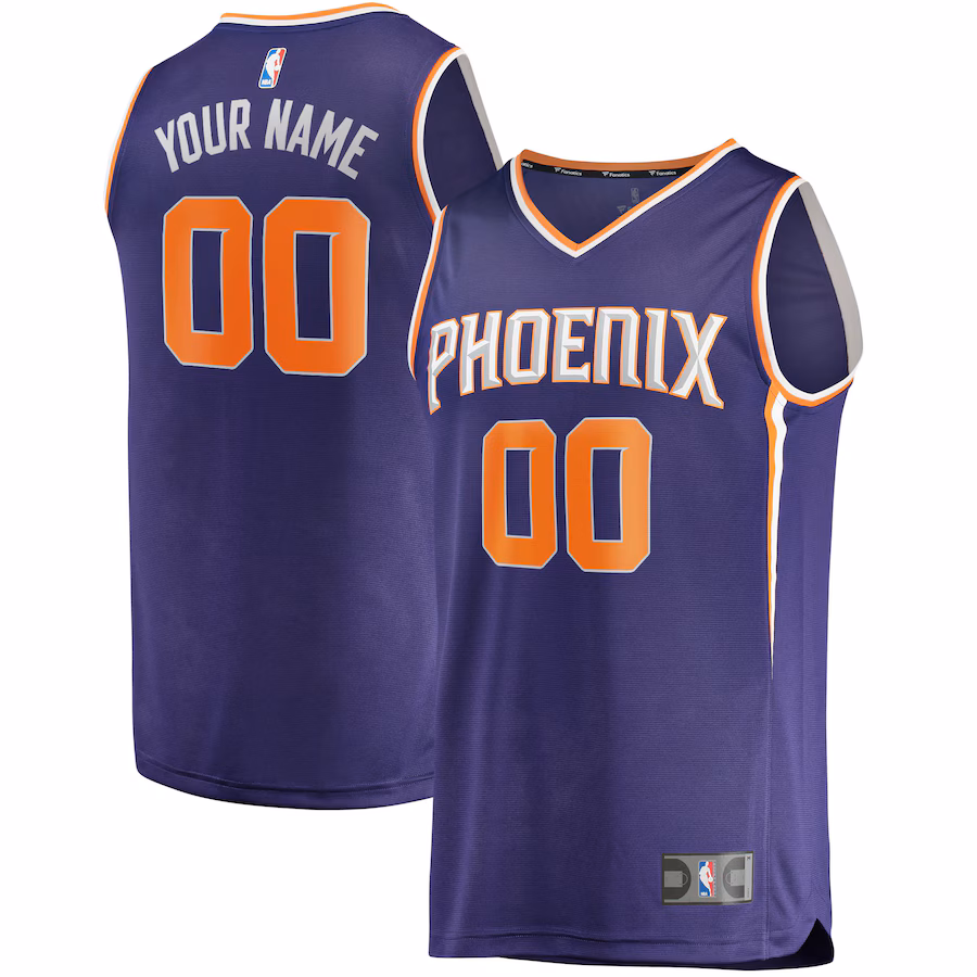 Men's Phoenix Suns Fanatics Purple Fast Break Custom Replica Jersey - Icon Edition