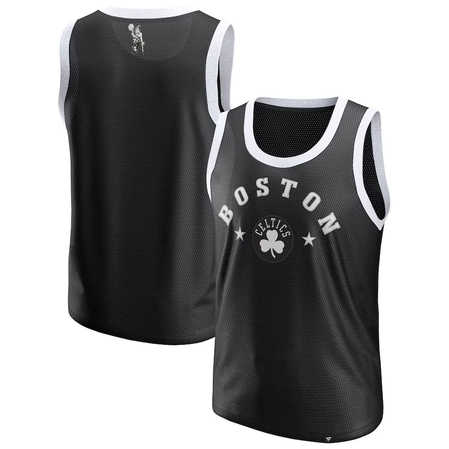 Men's Boston Celtics  Fanatics Black Mesh Tank Top